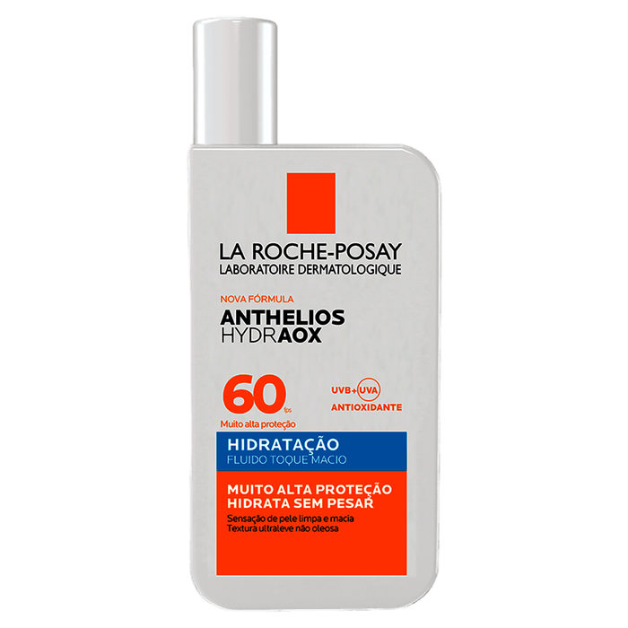 Protetor Solar FPS60 Anthelios Hydraox Fluido Toque Macio Sem Cor 40mL - Imagem 1